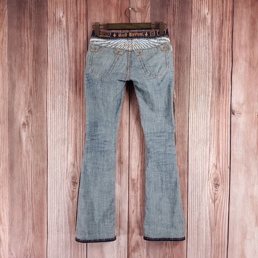 Rock Revival Womens Size 25X31.5 Kelly Boot Cut Blue Denim Jeans - Picture 5 of 14